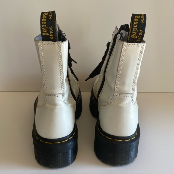 Dr Martens White combat boots size US 6 M AirWair Doc Martens shoes Womens - Picture 10 of 12